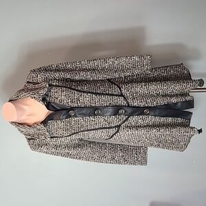 vintage tweed jacket Size 8 Y2K Renaissance‎ Fairy Grunge Collared Old Money